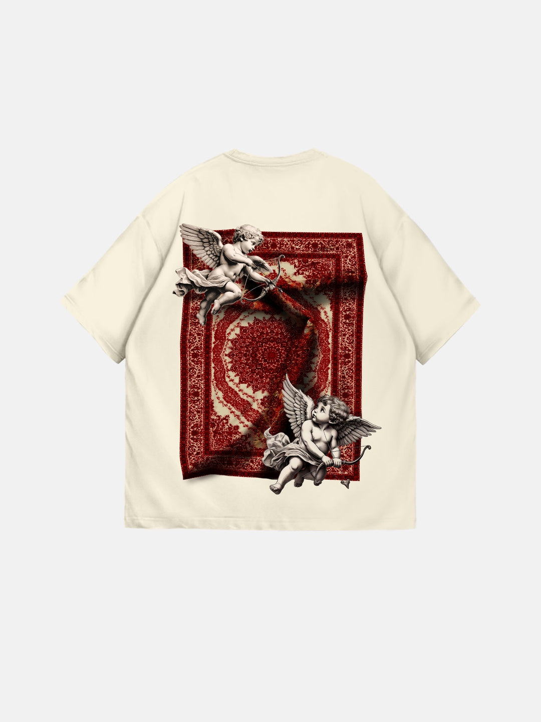Oversize Carpet Angel T-Shirt - Antique White