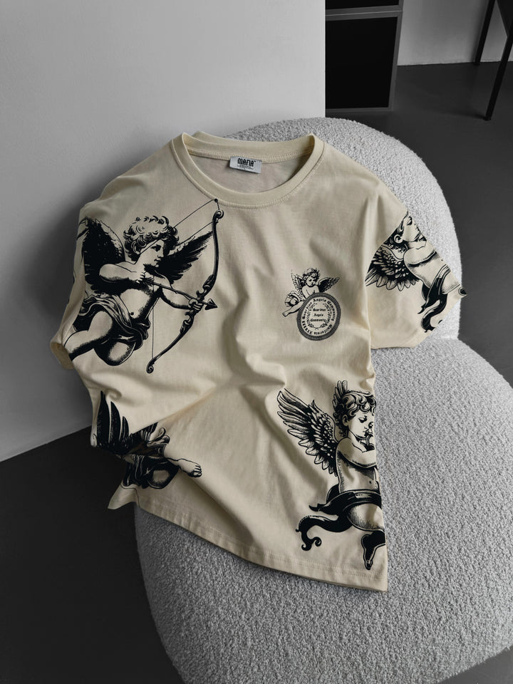 Oversize Guardian Angels T-Shirt - Antique White