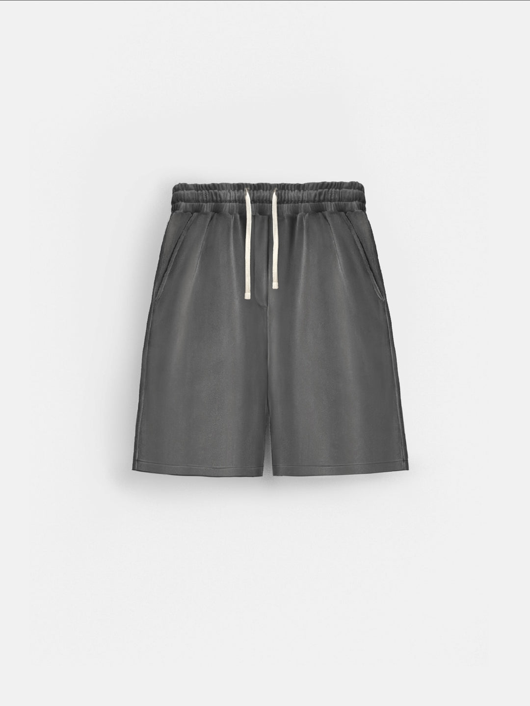 Loose Fit Velvet Shorts - Anthracite