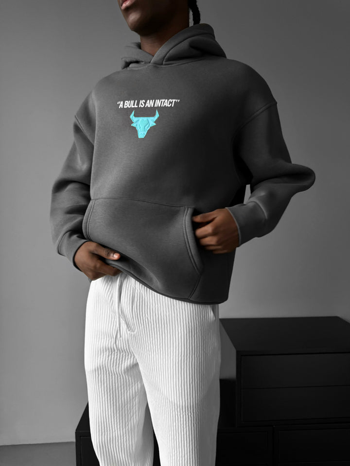 Oversize Bull Hoodie - Tornado Grey