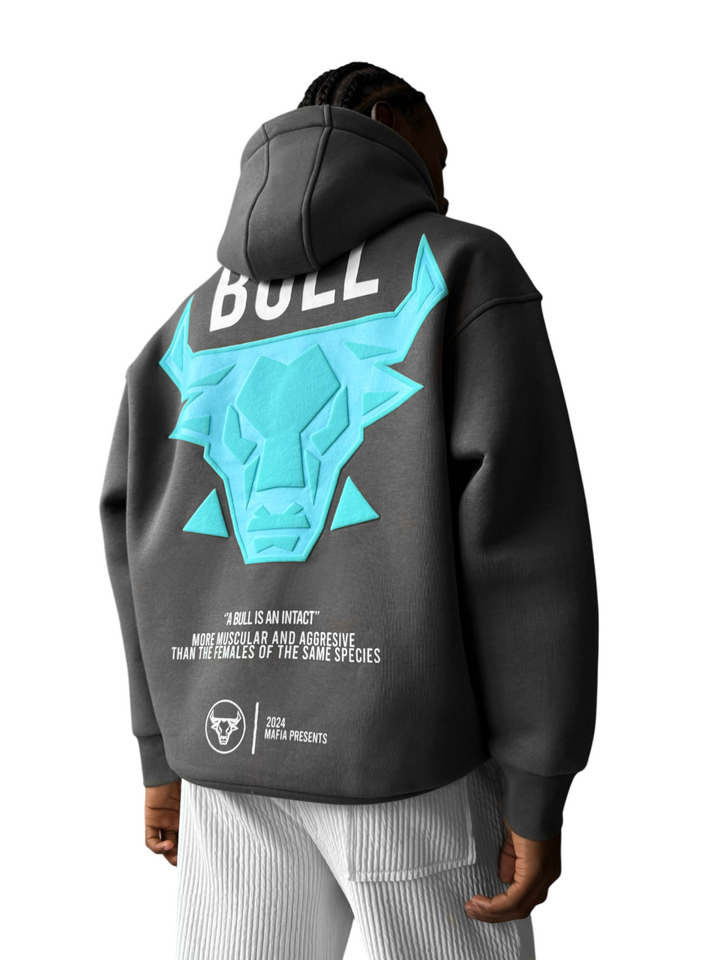 Oversize Bull Hoodie - Tornado Grey
