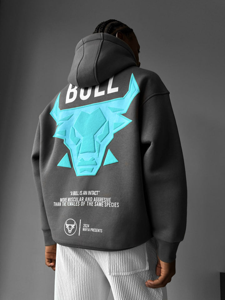 Oversize Bull Hoodie - Tornado Grey