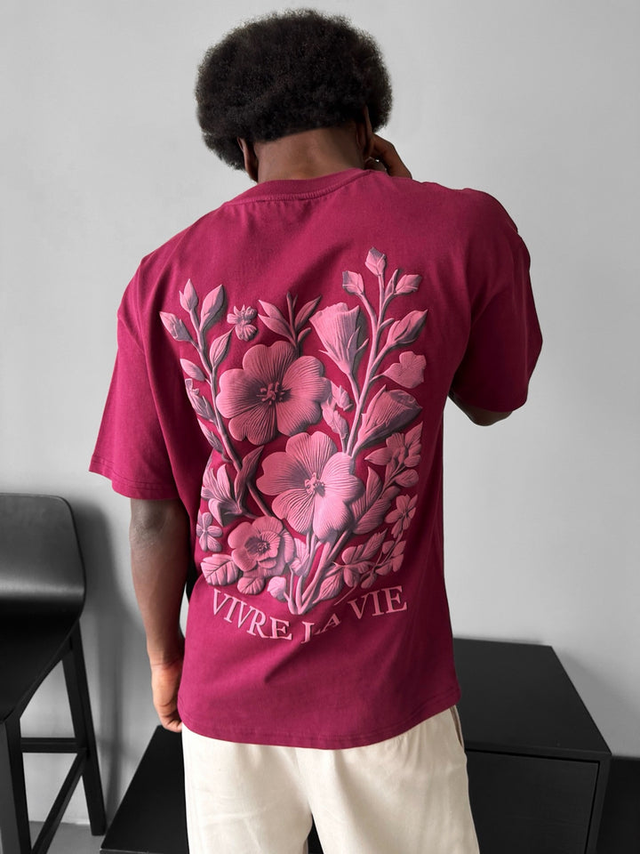 Oversize 'Vivre la Vie' T-Shirt - Port Royale