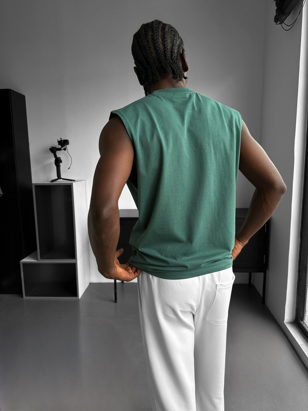 Oversize Basic Tanktop - Petrol