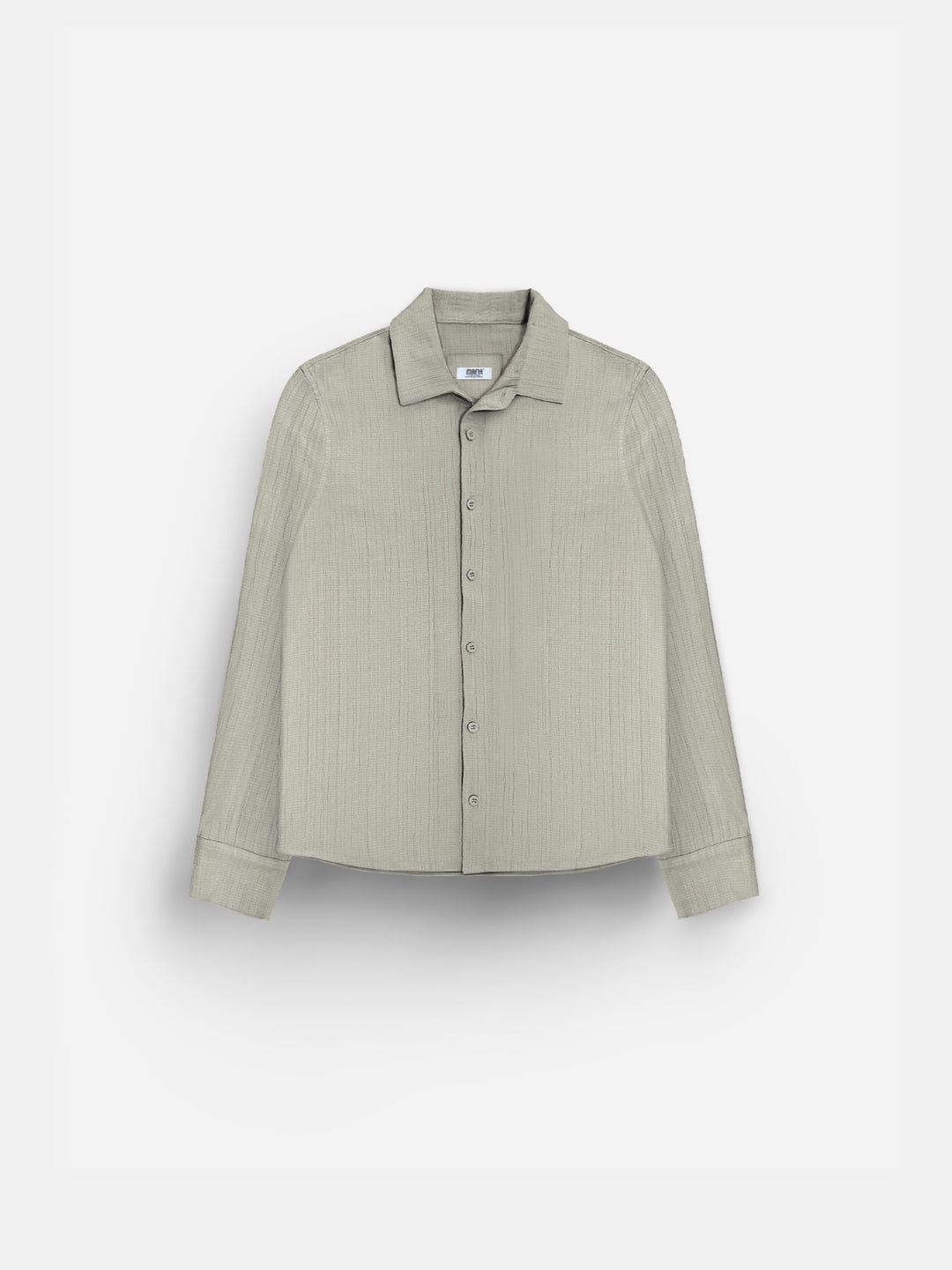 Regular Fit Pleated Shirt - Stone