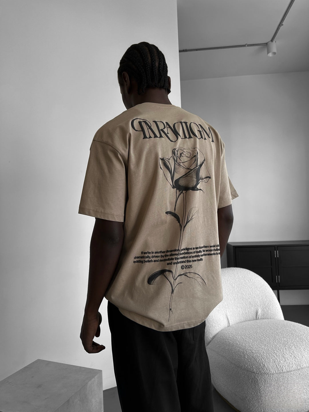 Oversize Paradigm T-Shirt - Beige