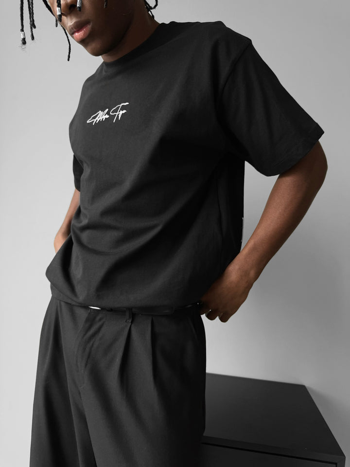 Oversize "Kämpfe mit Stil" T-Shirt - Black