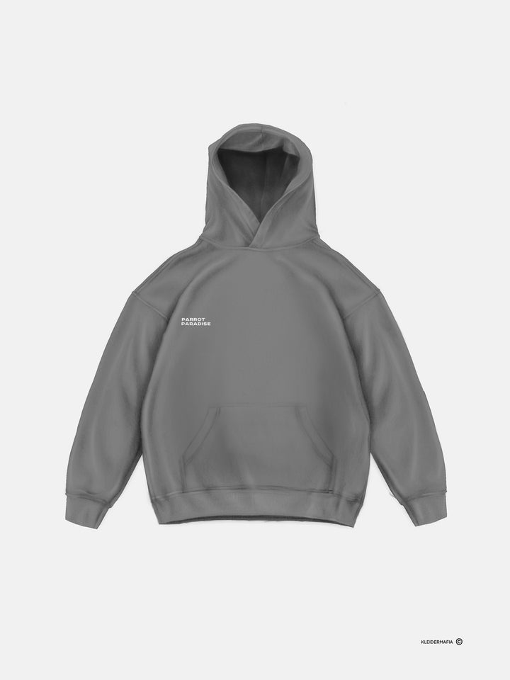 Oversize Parrot Hoodie - Anthracite