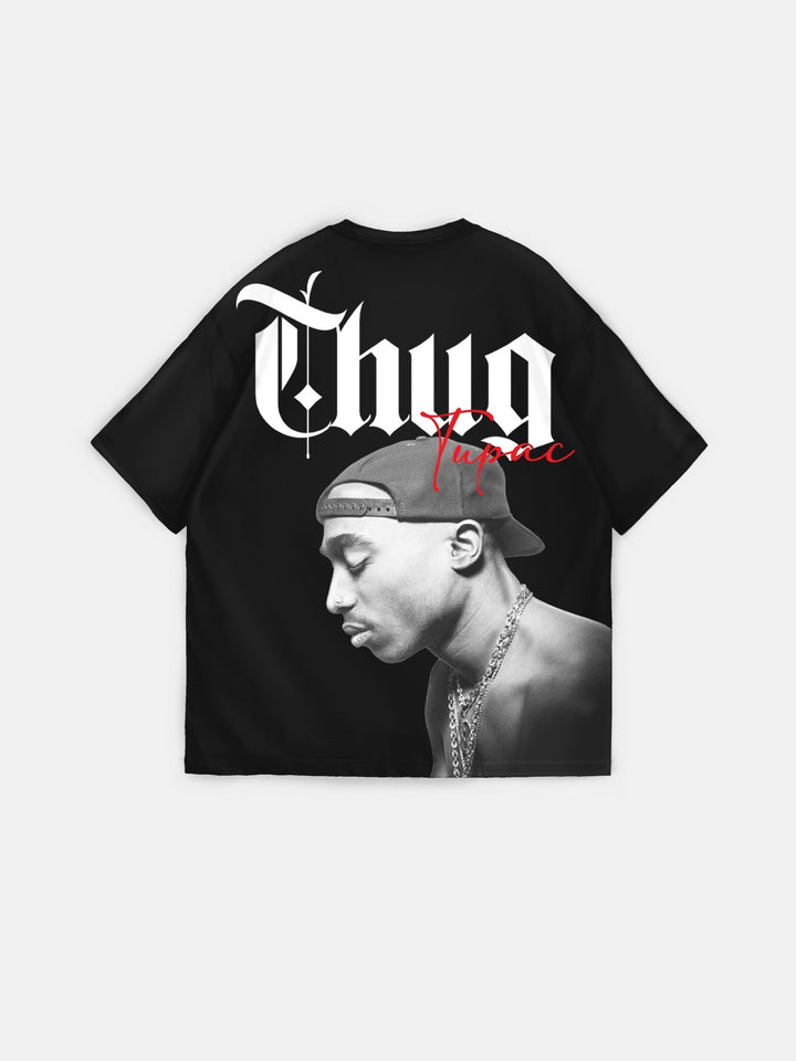 Oversize Thug Life T-shirt - Black