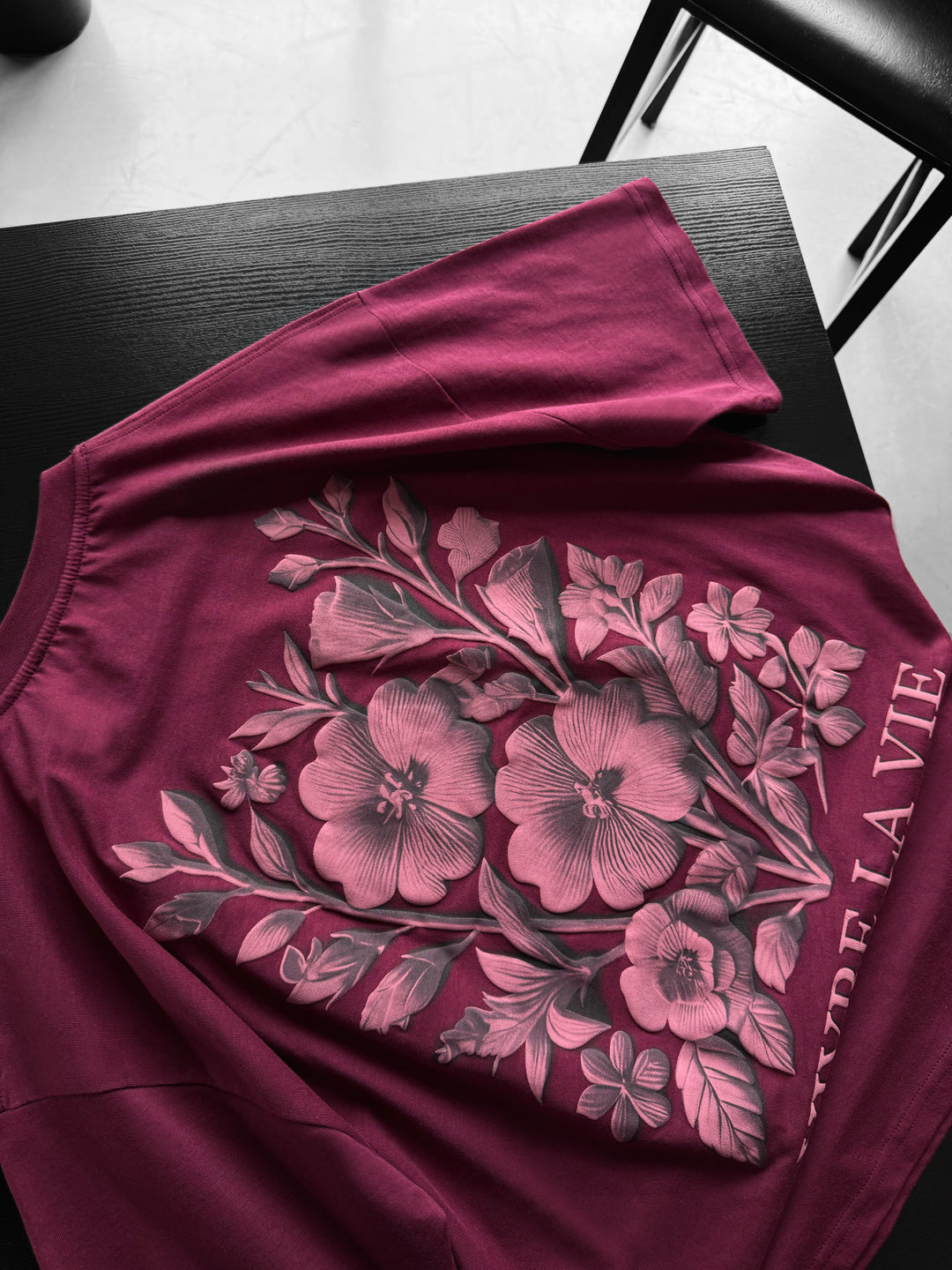 Oversize 'Vivre la Vie' T-Shirt - Port Royale