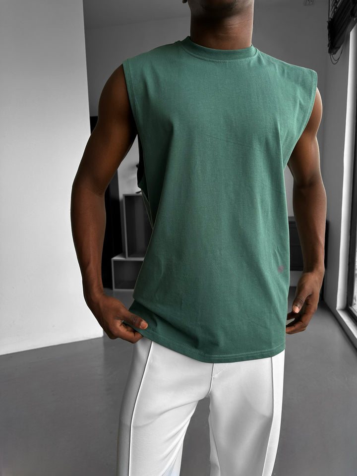 Oversize Basic Tanktop - Petrol