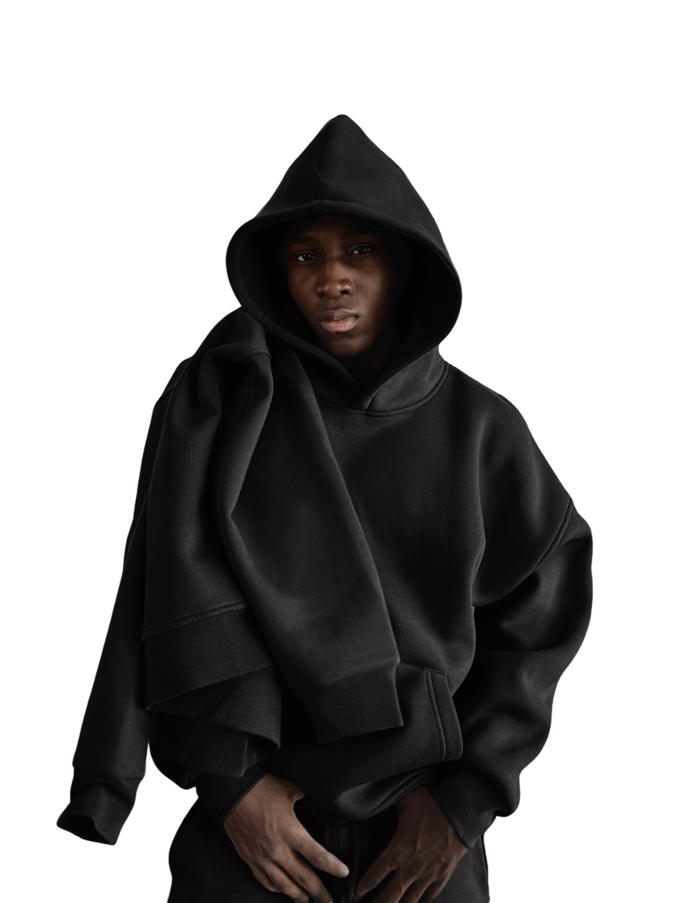 Oversize Basic Hoodie - Black
