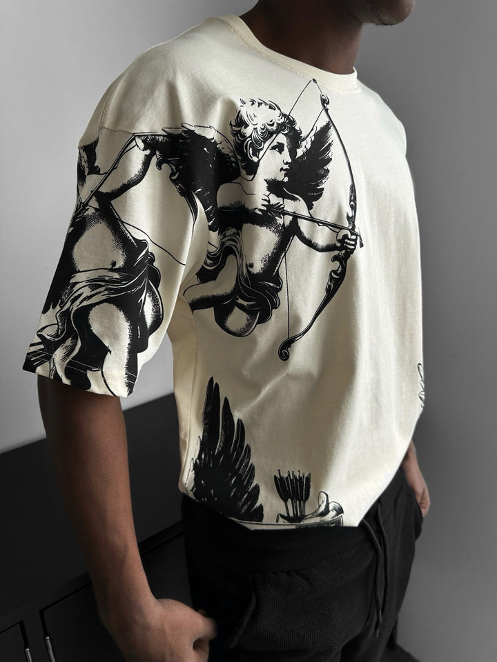 Oversize Guardian Angels T-Shirt - Antique White