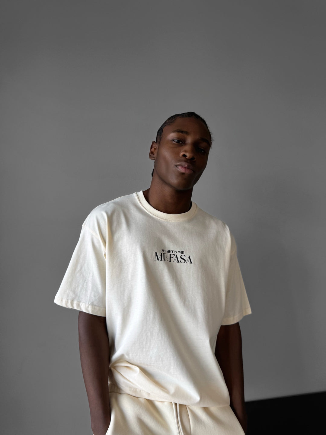 Oversize Lion T-Shirt - Antique White