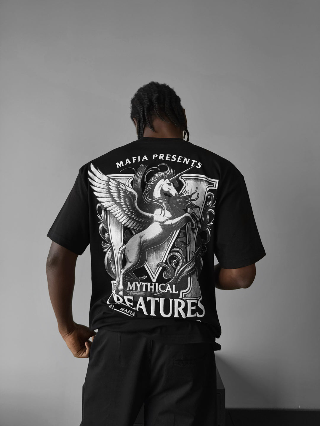 Oversize Creatures T-Shirt - Black