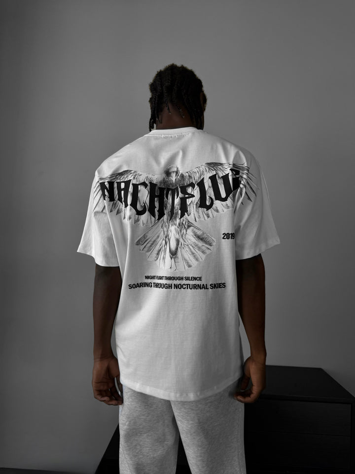 Oversize "Nachtflug" T-Shirt - Ecru