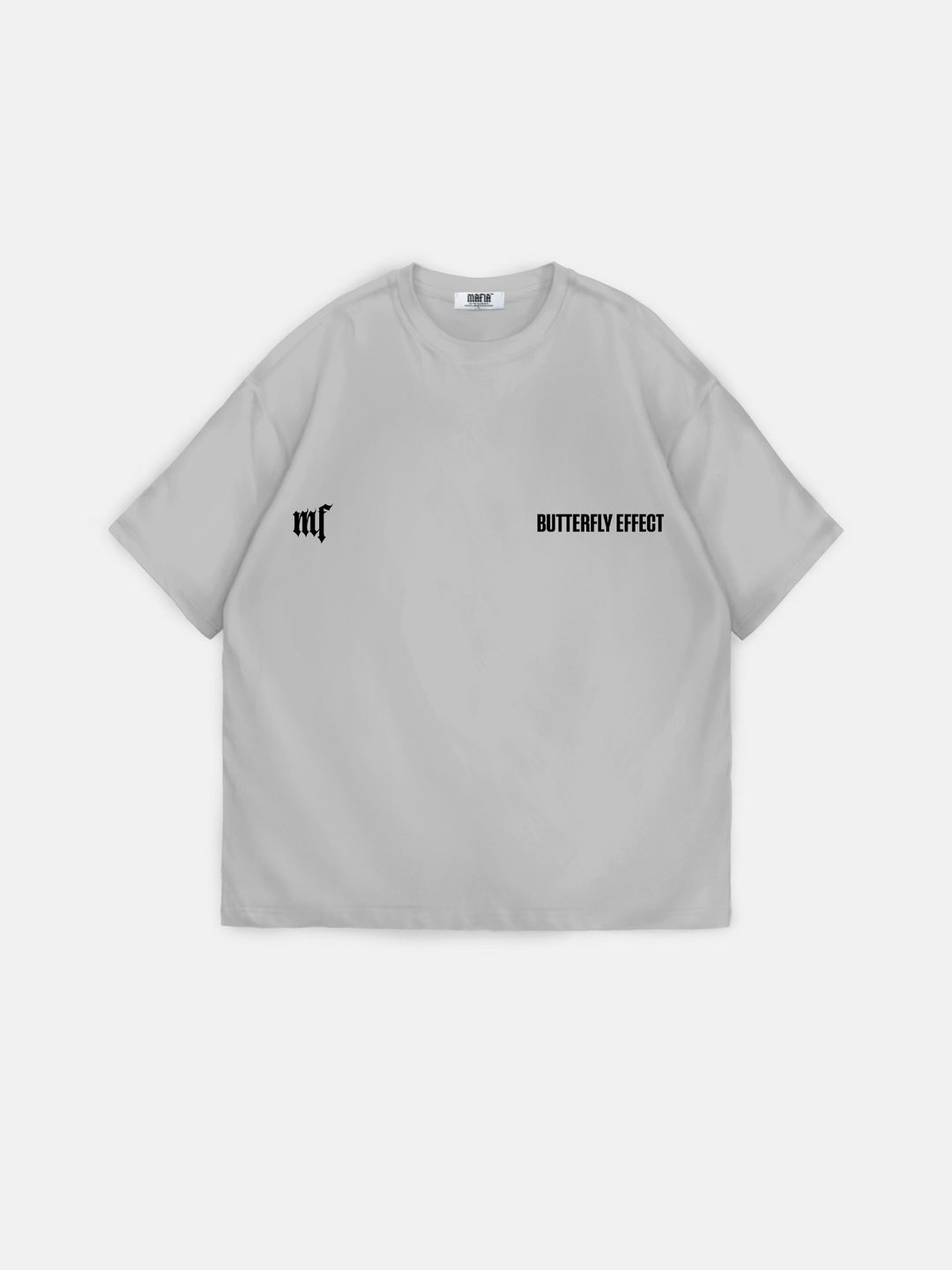 Oversize 'Butterfly Effect' T-Shirt - Grey