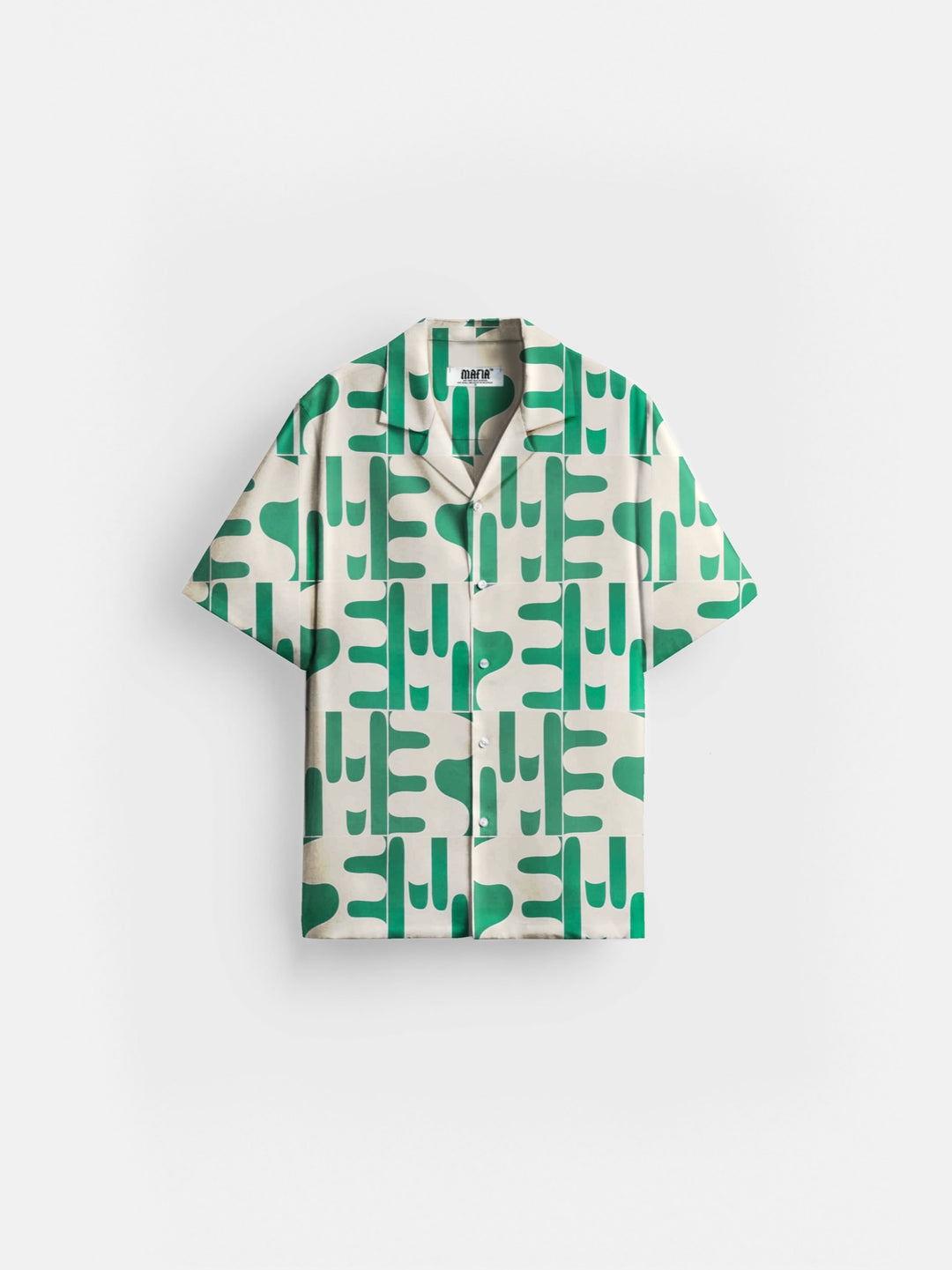 Oversize Print Shirt - Green