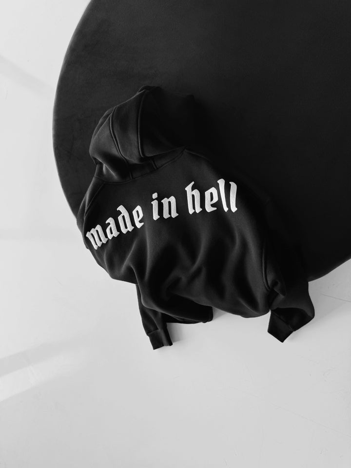 Oversize Made in Hell Hoodie - Black