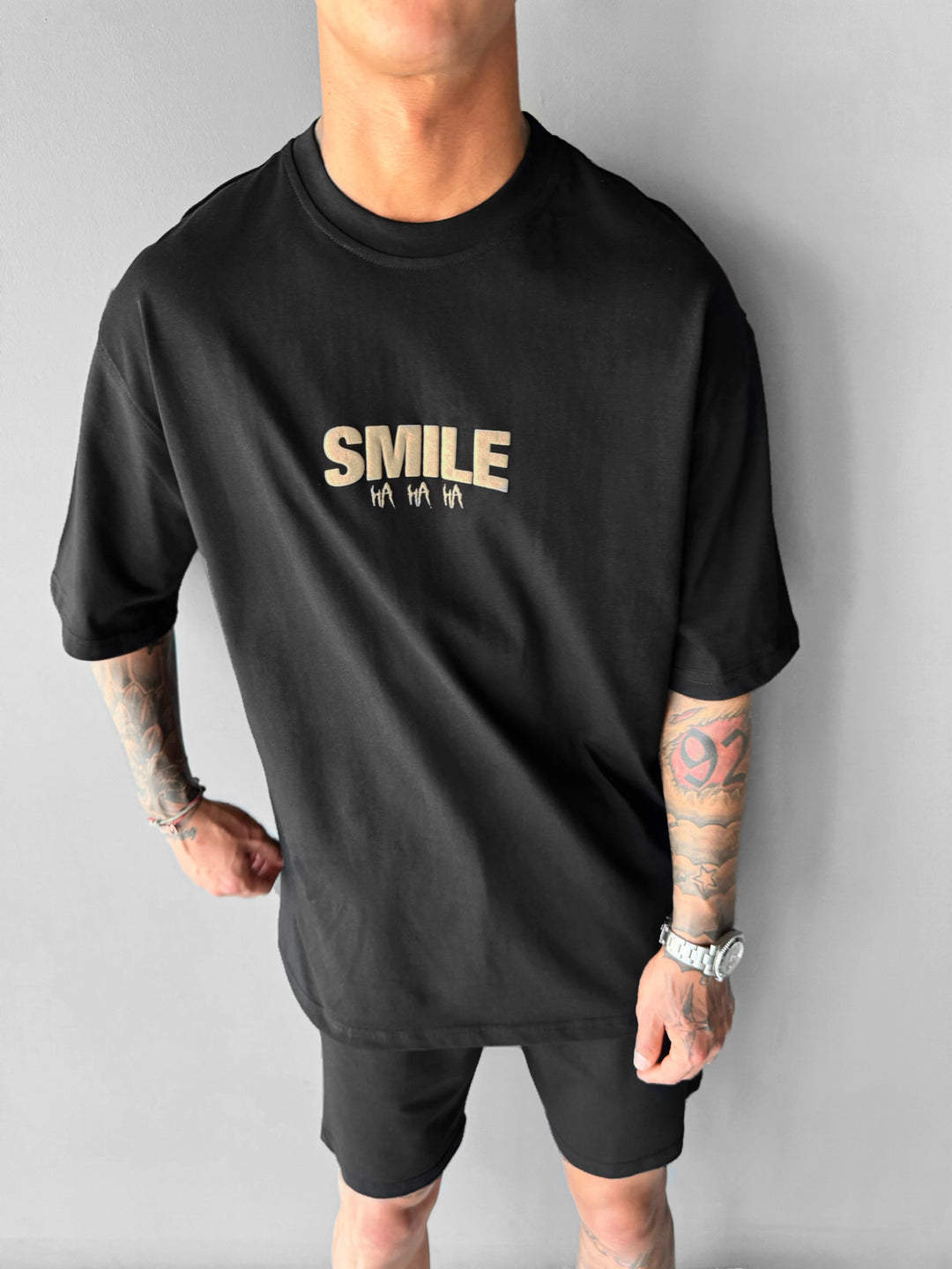 Oversize Smile T-Shirt - Black