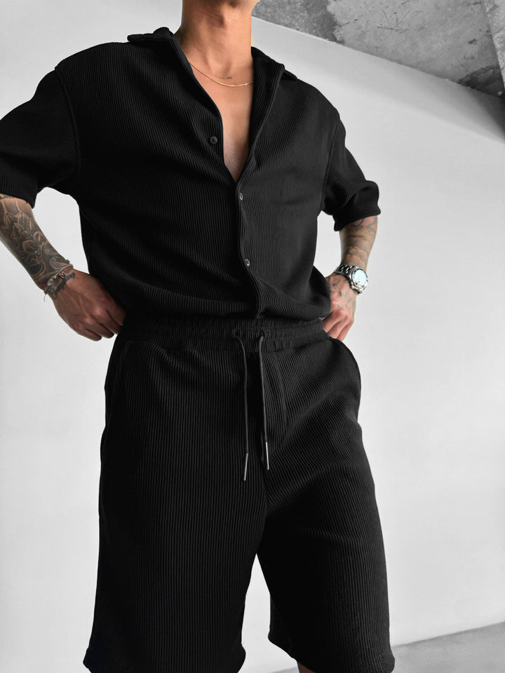 Oversize Cord Shirt - Black