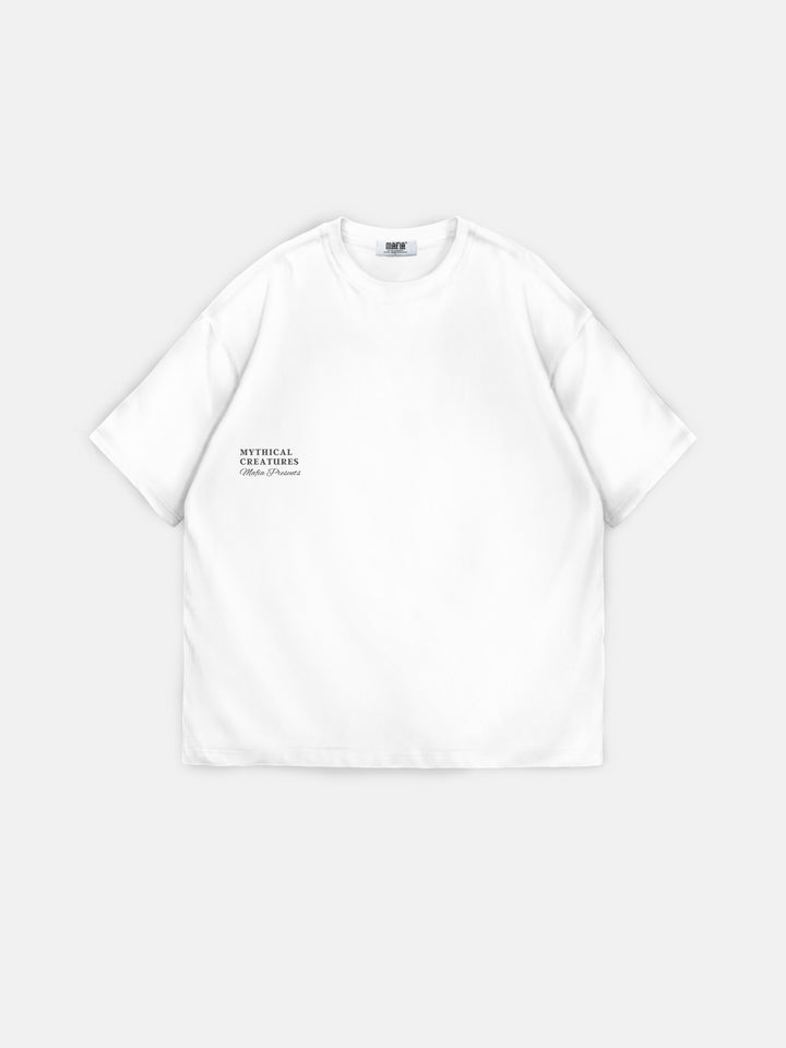 Oversize Mythical Creatures T-shirt - Ecru