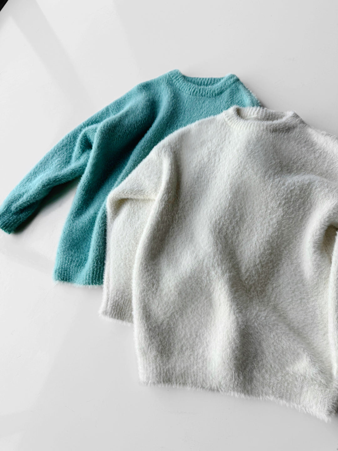 Oversize Hairy Rope Sweater - White