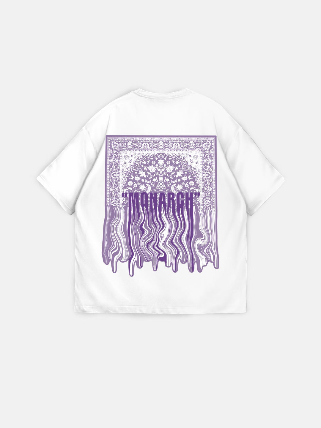 Oversize "Monarch" T-Shirt - Ecru and Lila
