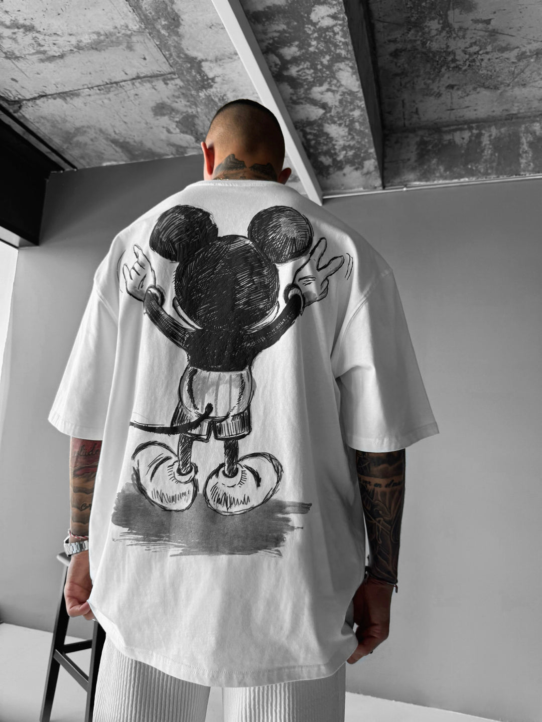 Oversize Mouse T-shirt - White and Black