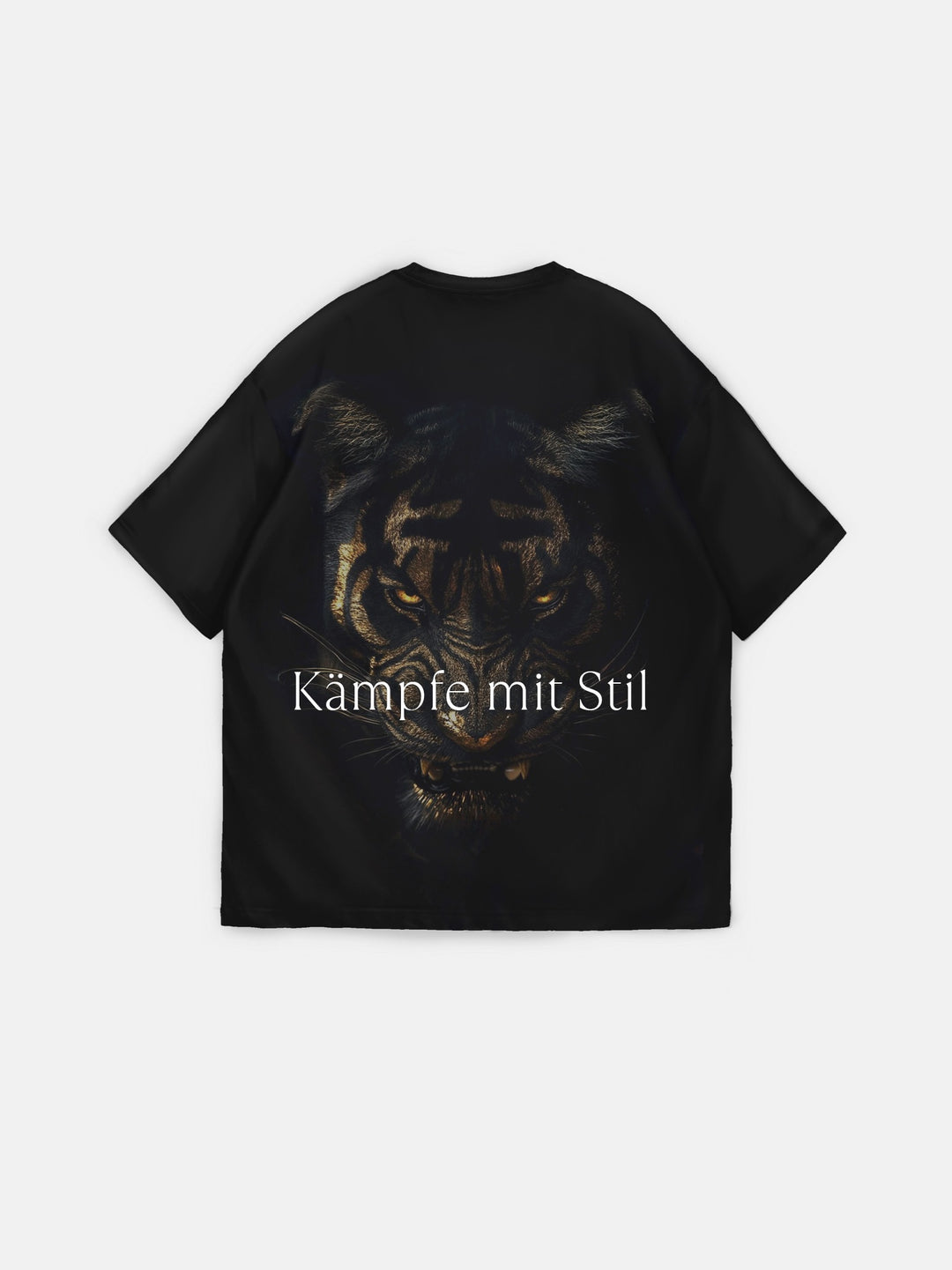 Oversize "Kämpfe mit Stil" T-Shirt - Black