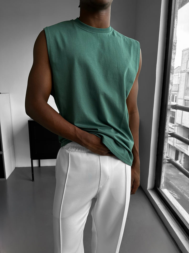 Oversize Basic Tanktop - Petrol