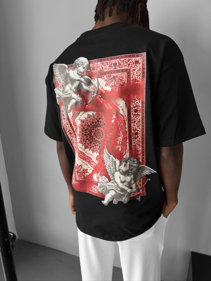 Oversize Carpet Angel T-Shirt - Black
