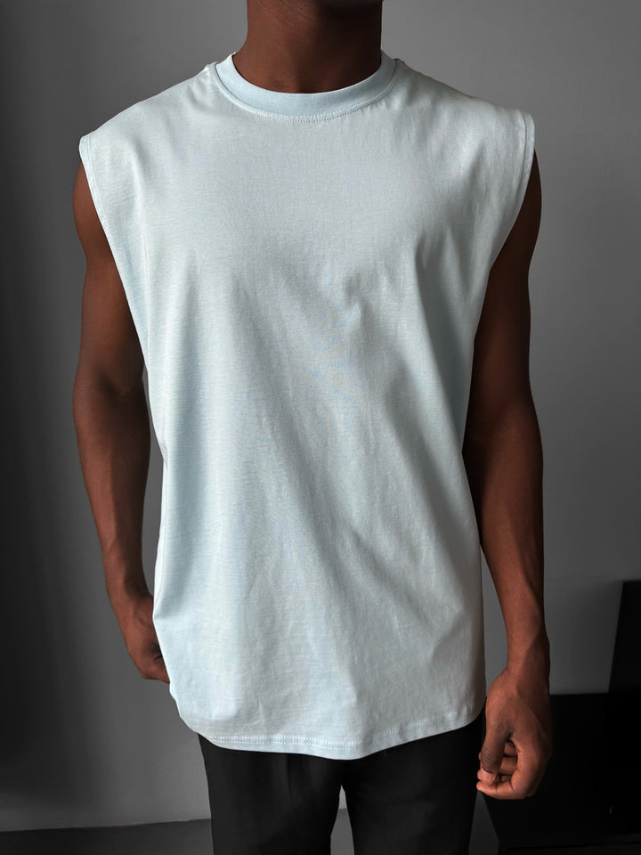Oversize Basic Tanktop - Babyblue