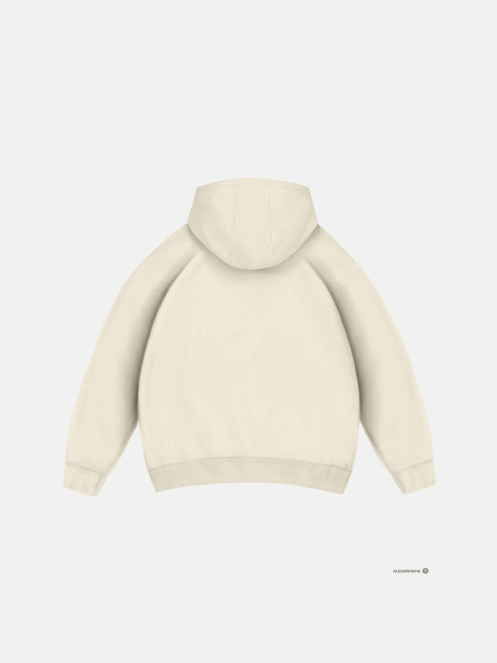 Oversize Basic Hoodie - Antique White