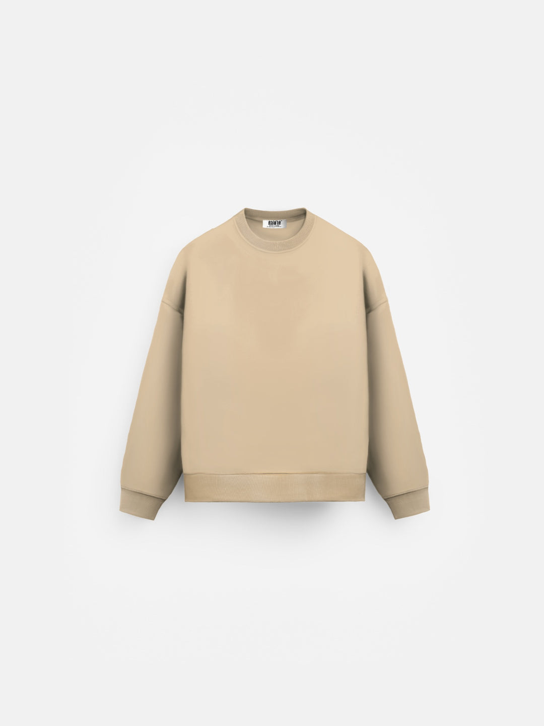 Oversize Basic Sweatshirt - Beige