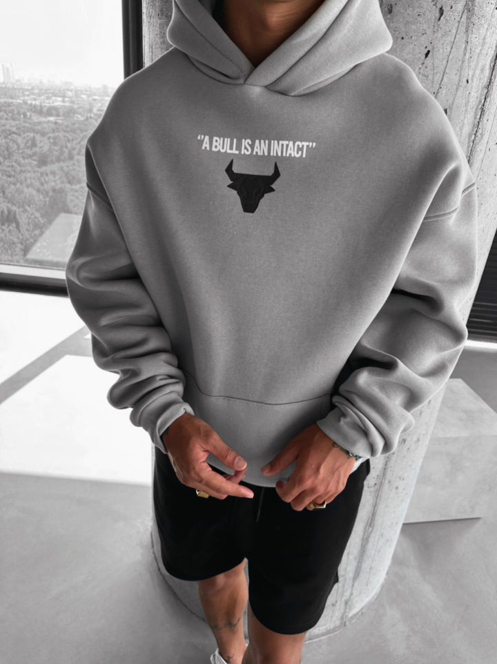 Oversize Bull Hoodie - Grey