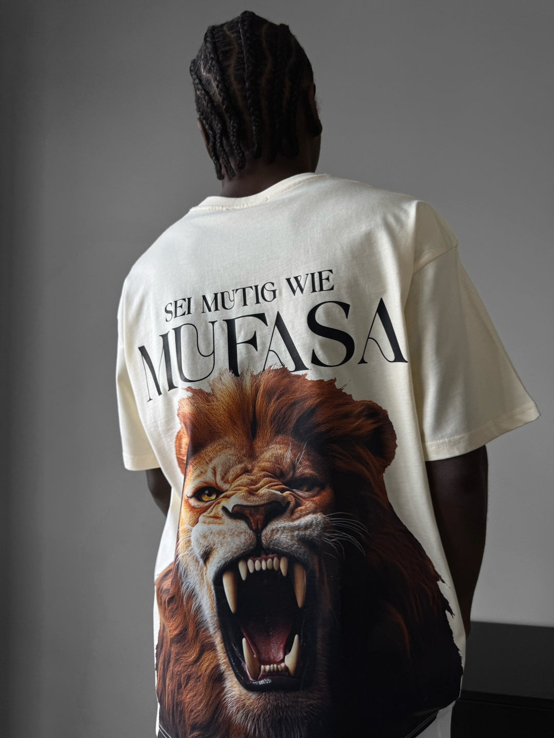 Oversize Lion T-Shirt - Antique White
