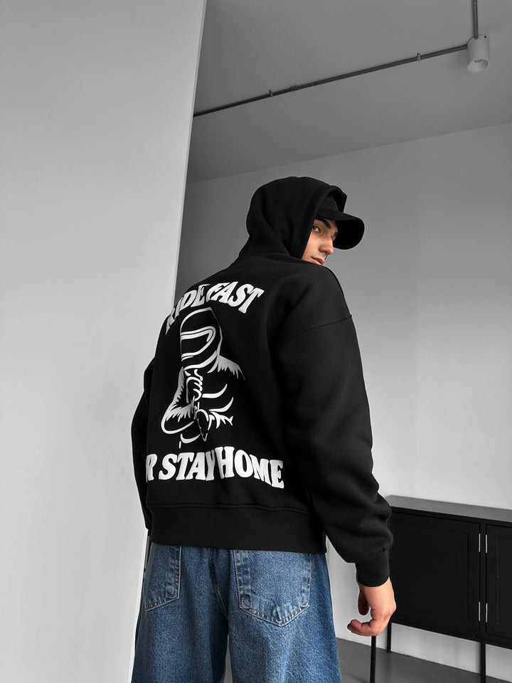 Oversize Ride Fast Hoodie - Black