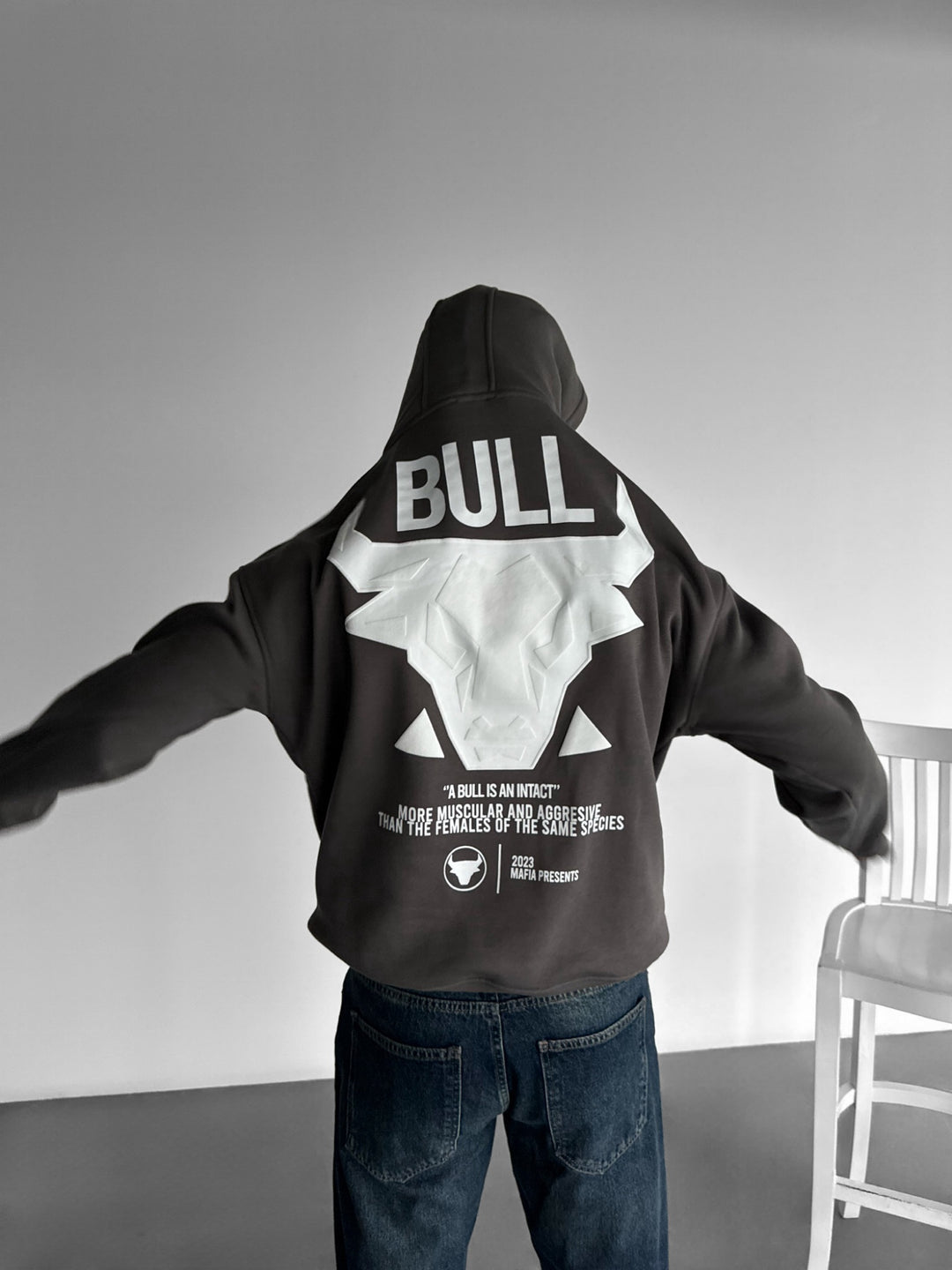 Oversize Bull Hoodie - Anthracite