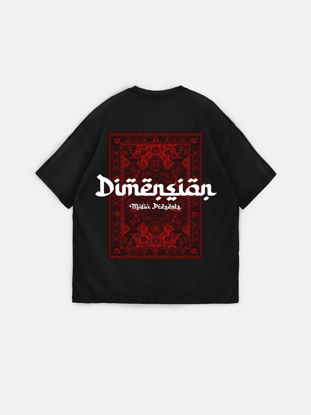 Oversize Dimenson T-shirt - Black and Red