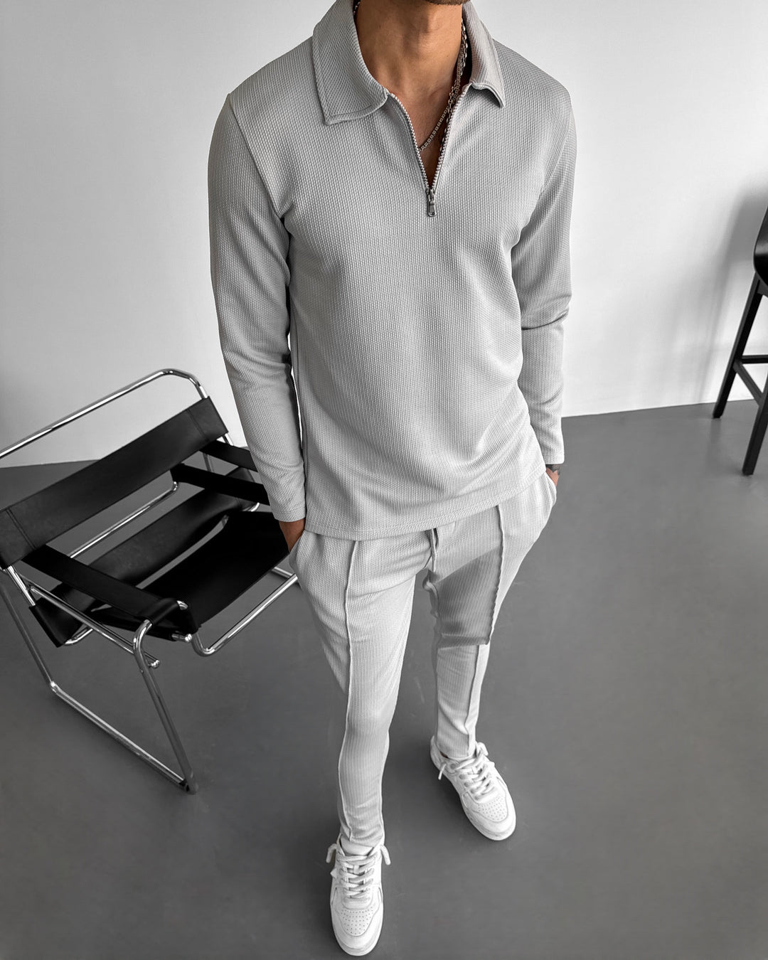 Comfort Suit Polo T-shirt - Grey