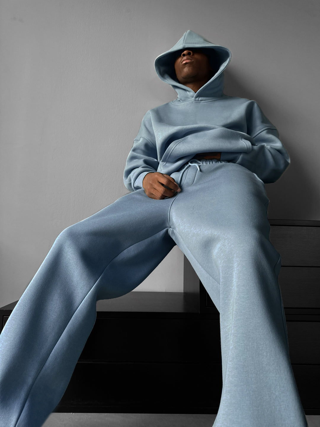 Oversize Basic Hoodie - Faded Denim