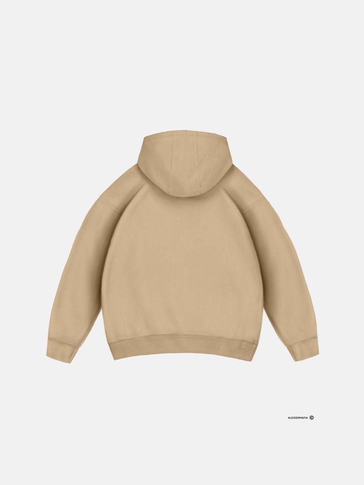 Oversize Basic Hoodie - Beige
