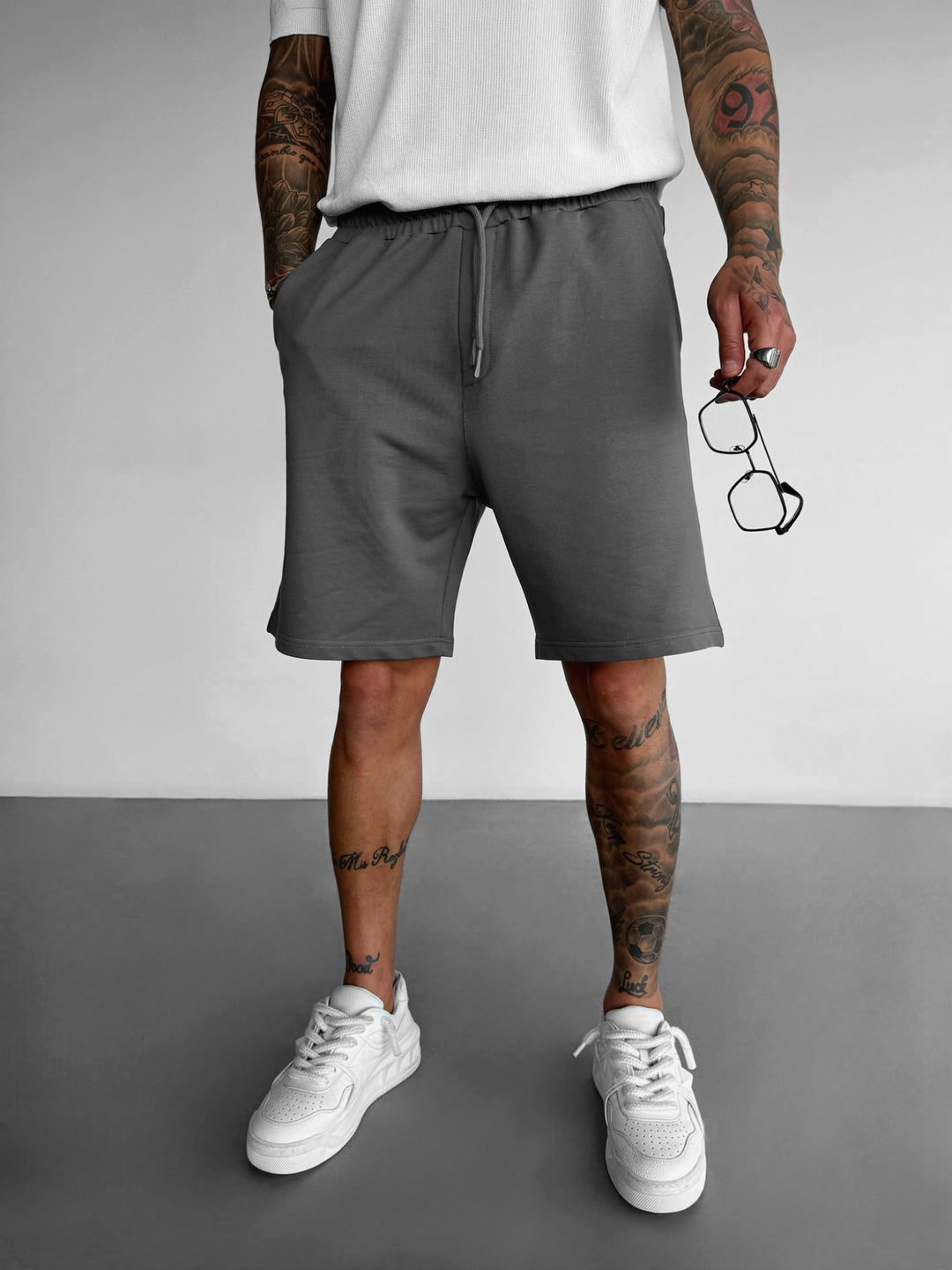 Loose Fit Shorts - Anthracite