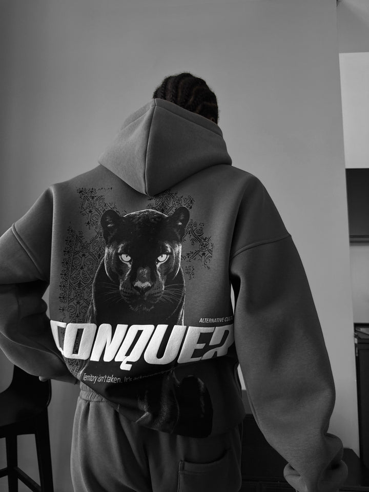 Oversize Conquer Hoodie - Anthracite