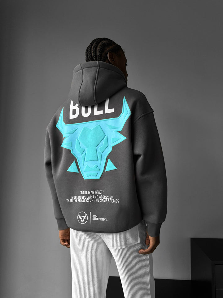 Oversize Bull Hoodie - Tornado Grey