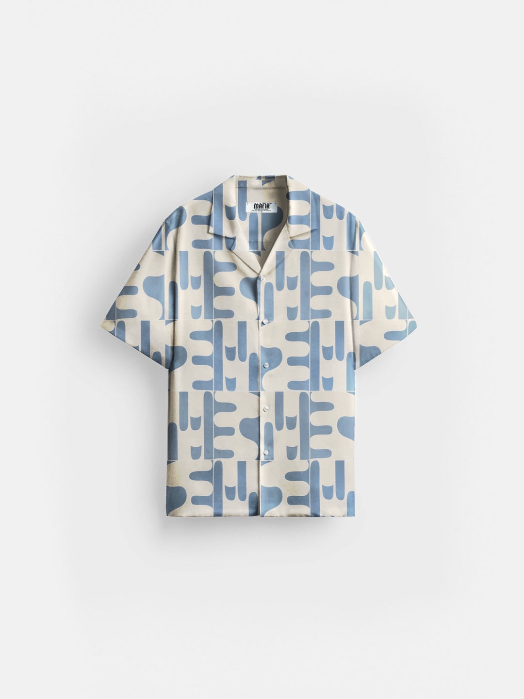 Oversize Print Shirt - Blue