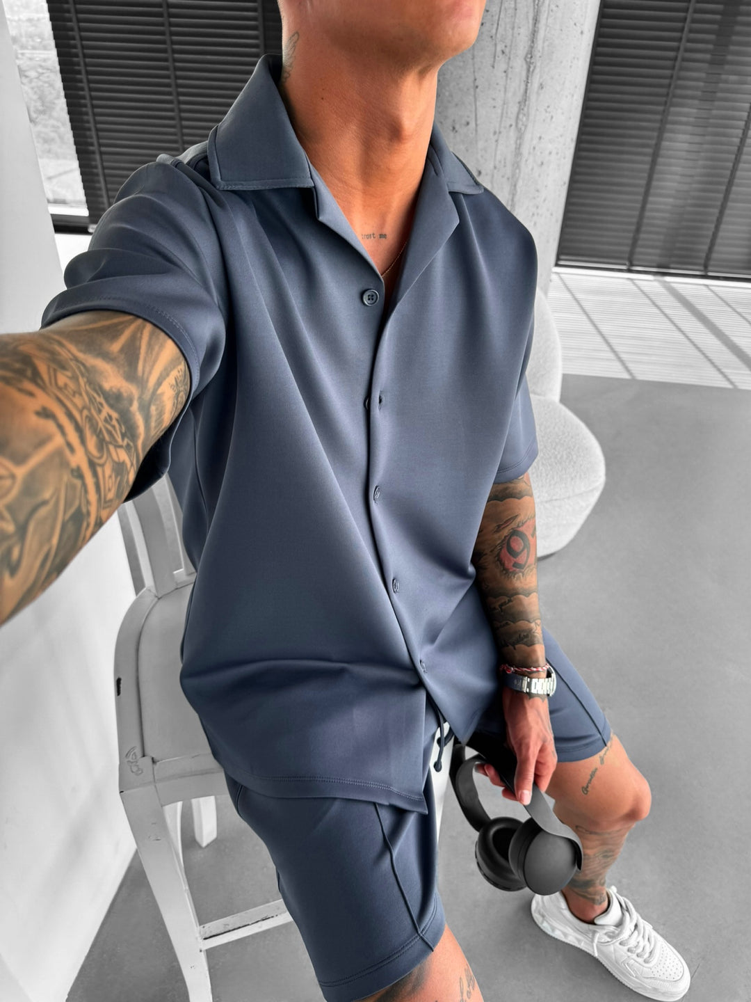 Oversize Diver Shirt - Anthracite
