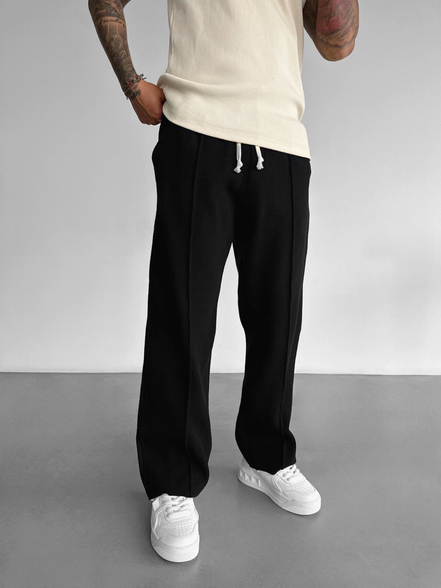 Black Loose Fit Signature Soft Trousers