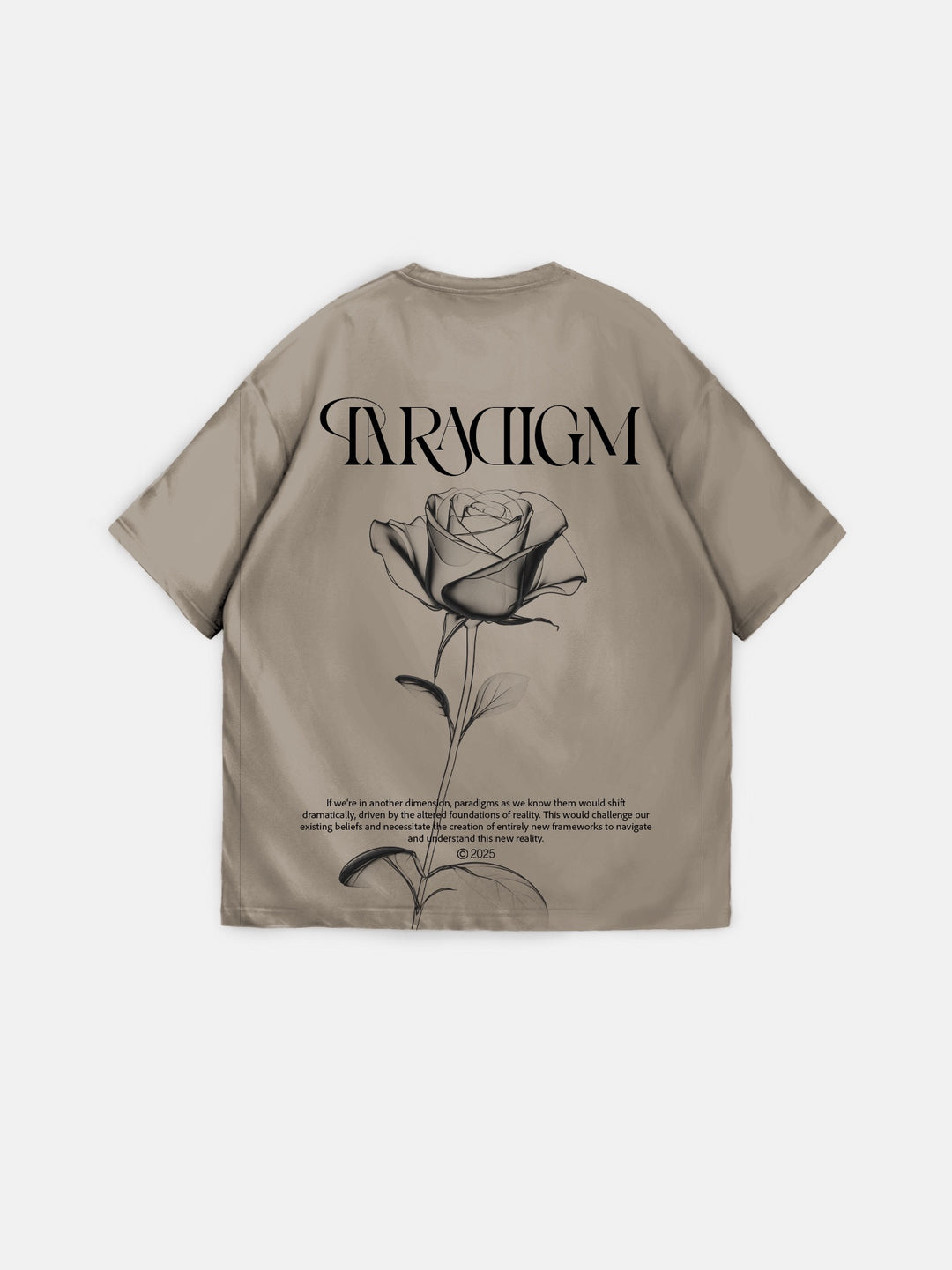 Oversize Paradigm T-Shirt - Beige